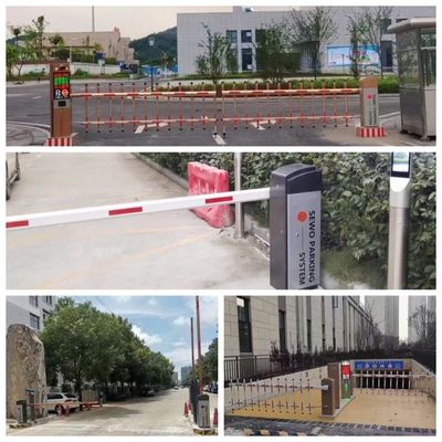 3m Arm Length Yellow Straight Barrier Gate , RFID Electronic Boom Barrier