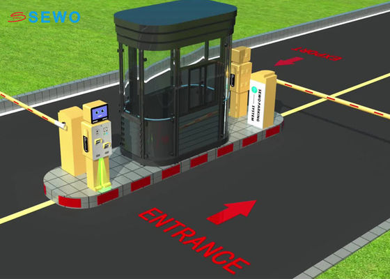 Yellow Automatic Parking Lot Barrier Access Control Car Park Security Gates