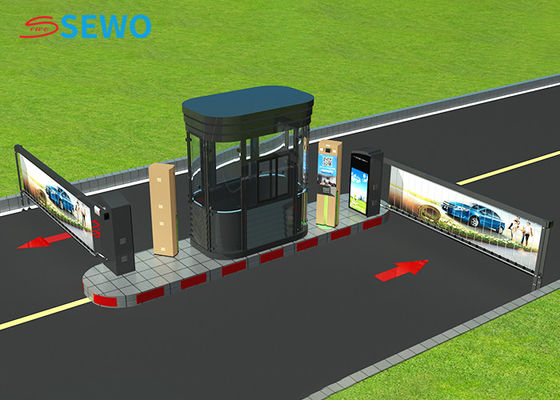Parking Lot Automatic Licence Plate Recognition System With Advertising Boom Barrier