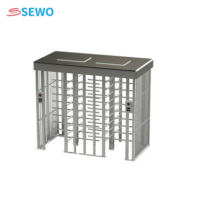 Double Door Full Automatic Full Height Pedestrian Turnstiles Access Control