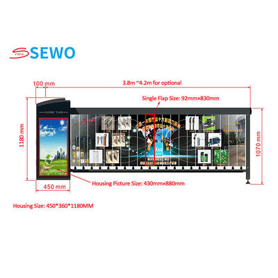 Custom Automatic Car Park Barriers , Advertising Parking Barrier System