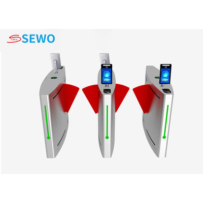 Automatic Flap Barrier Turnstile Gate For Gym Pedestrian Access Control