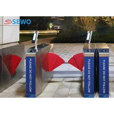 Automatic Widened Passageway Flap Turnstile Gate For Community Pedestrian Access Control