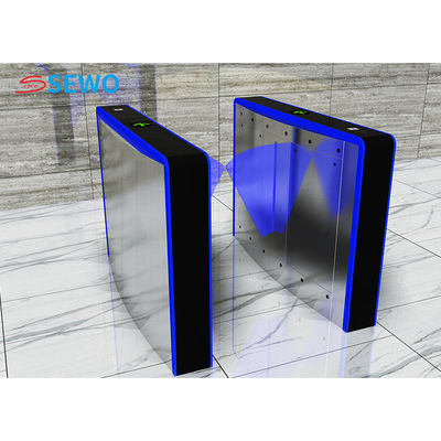 Face Recognition Flap Barrier Gates , Fingerprint Turnstile RFID Card Reader