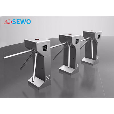 30people/min Automated Turnstiles , Tripod Security Turnstile Gate With RFID Card Reader