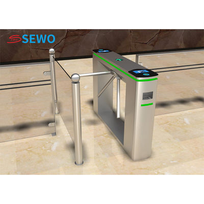 Gym 3 Arm Turnstile Security Drop Arm Turnstile With Fingerprint Rfid Card Reader