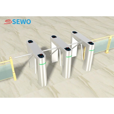 Semi Automatic Pedestrian Bridge Gate Tripod Turnstile Access Control System