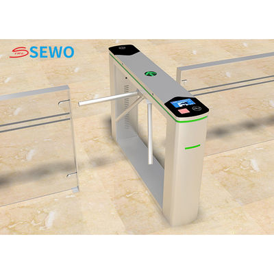 Gym 3 Arm Turnstile Security Drop Arm Turnstile With Fingerprint Rfid Card Reader