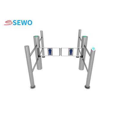 Pedestrian Swing Turnstile Gate Customized 304 Stainless Steel For Supermarket