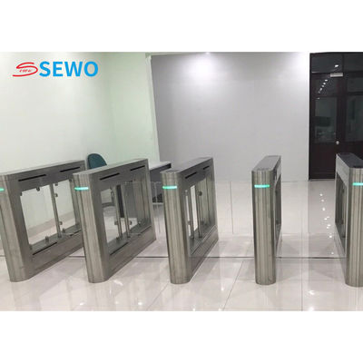 Automatic Supermarket Swing Barrier Turnstile Customized With Card Reader