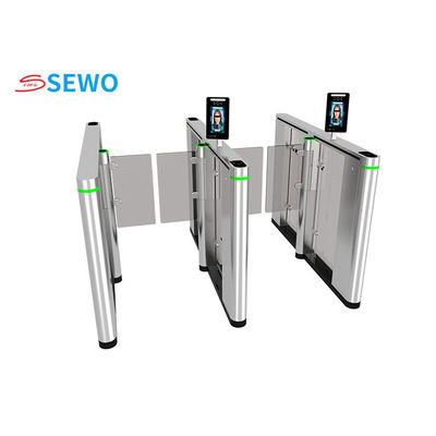 High Speed Pedestrian Turnstile Gate , Fingerprint Turnstile With Facial Recognition