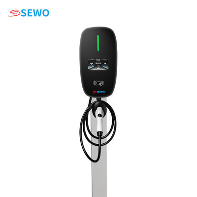 Electrical Plug Black Commercial EV Charging Station Electric Car Charging Cable Faster Charging
