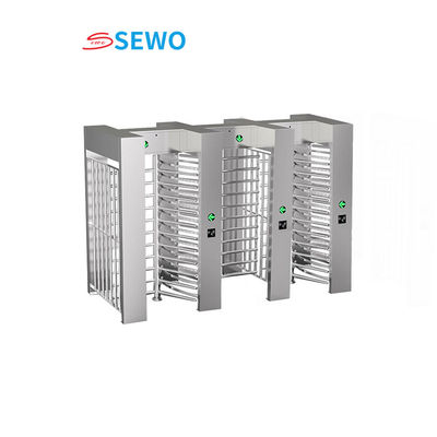 Gym Turnstile Full Height Door Gate with AC220V Power Supply and Barcode Scanner