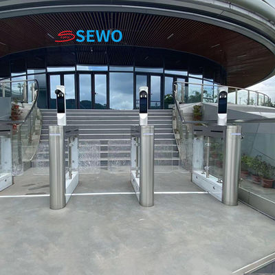 Bi-Directional Pedestrian Security Gate for Office Building Employee Entrance
