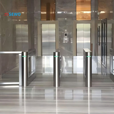 Optical Swing Gate Turnstile Directional Access for Pedestrians in Office Building