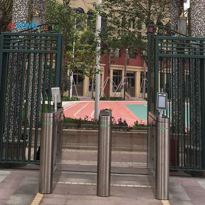 AC220V Power Supply Glass Swing Turnstile for Employee Entrance Security