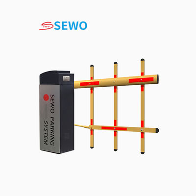 3m Arm Length Yellow Straight Barrier Gate , RFID Electronic Boom Barrier
