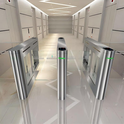 304 Stainless Automated Gate Systems Glass Turnstile Doors with Ticket Turnstiles