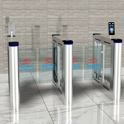 Pedestrian Swing Barrier Gate Biometric Access Control Turnstiles Security System