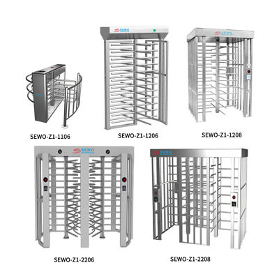 Biometric Full Height Turnstile Gates Bi-Directional Turnstile Entry Systems