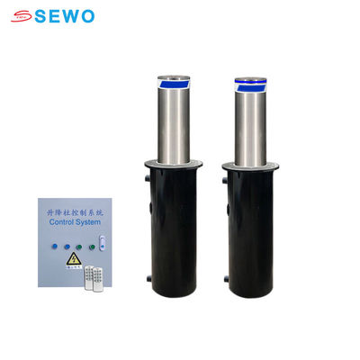 Automatic Electric Bollards Weatherproof Retractable Security Bollard with Remote Control Function