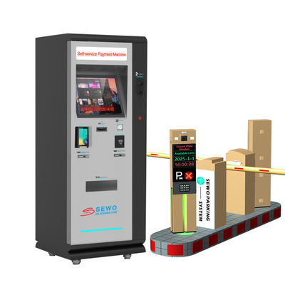 Optional Banknote Collection Module Multi-Level Parking Payment Kiosk Machine with ANPR Ultrasonic Sensor Compatibility