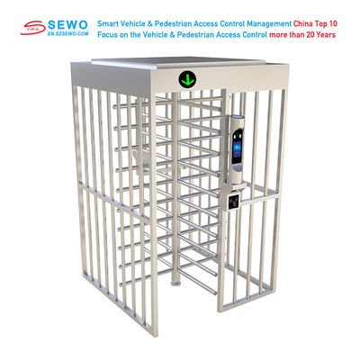 TCP/IP Communication Baffle Gate Turnstile Full Height Gate Semi Automatic Turnstile for Hospital Entrance Security Products