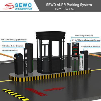 License Plate Recognition Camera Bundle with Parking Advertising Displays LED Barriers Real-time Vehicle Detection and Identification