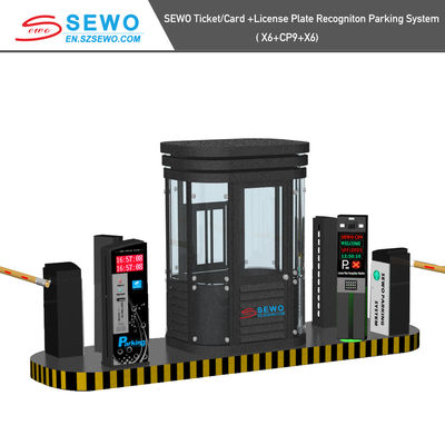 Advanced SEWO ALPR Parking System License Plate Recognition Camera Bundle With Parking Advertising Displays LED Barriers