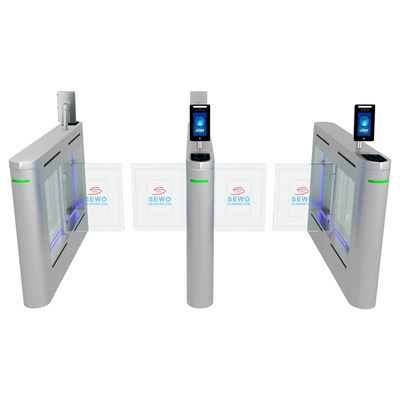 Supermarket Security High Speed Gate Turnstile Gate With Card Reader Biometric Access Control