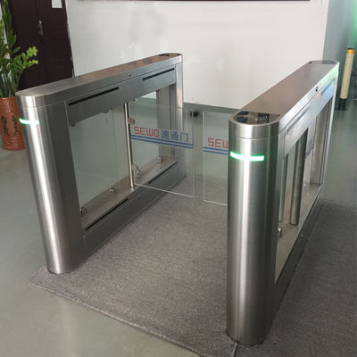 Supermarket Security High Speed Gate Turnstile Gate With Card Reader Biometric Access Control