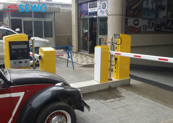 Parking Lot Ticketing System Access Control Boom Barrier with Steel Tempered Glass Housing
