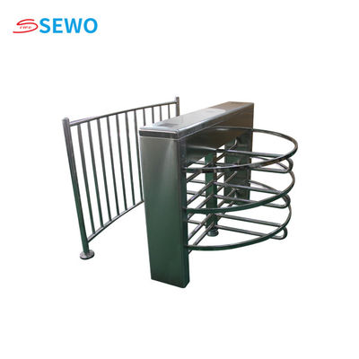 SUS304 Half Height Turnstile Gate Semi Automatic Waist High Turnstile 45people/min