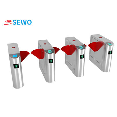 Low Noise Flap Barrier Turnstile Gate with RFID Card Reader Access Control System