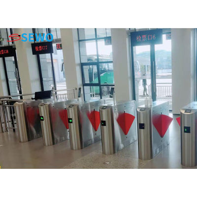 Smart Card Readers Flap Barrier Turnstile Security Gate For Bus Station Ticket Checking