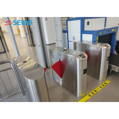 Security Flap Barrier Gate Turnstile For Subway Station Pedestrian Access Control