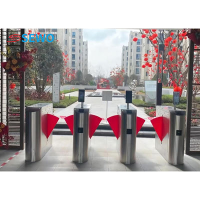 Access Control Flap Barrier Gate Face Recognition Barcode Scanner Turnstile For Gym Stadium