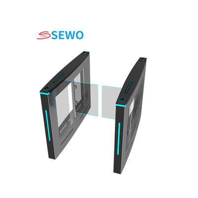 Luxury Black Swing Barrier Turnstile , Gyms Pedestrian Access Control System