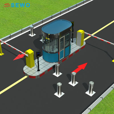Automatic Hydraulic Rising Bollard , Retractable Traffic Bollard For Parking Facility