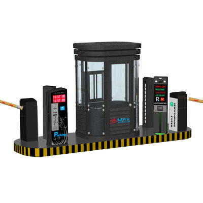Advanced SEWO ALPR Parking System License Plate Recognition Camera Bundle With Parking Advertising Displays LED Barriers