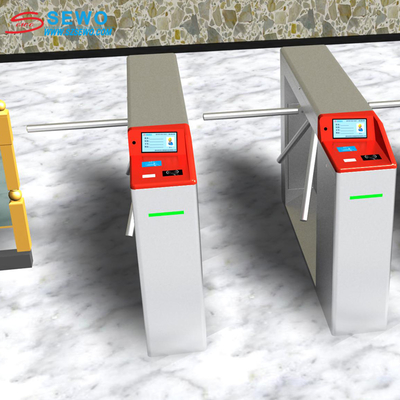 Supermarket Entrance Turnstile Tripod Access System Turnstile Gate With Card Reader